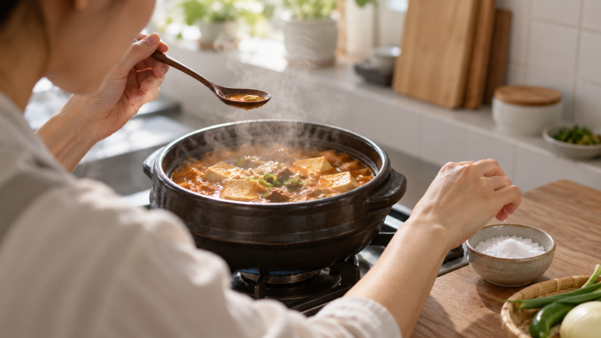 간을 볼수록 싱거워지는 찌개