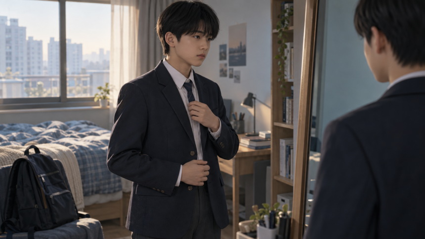 교복단추를채우면먼저아파오는배