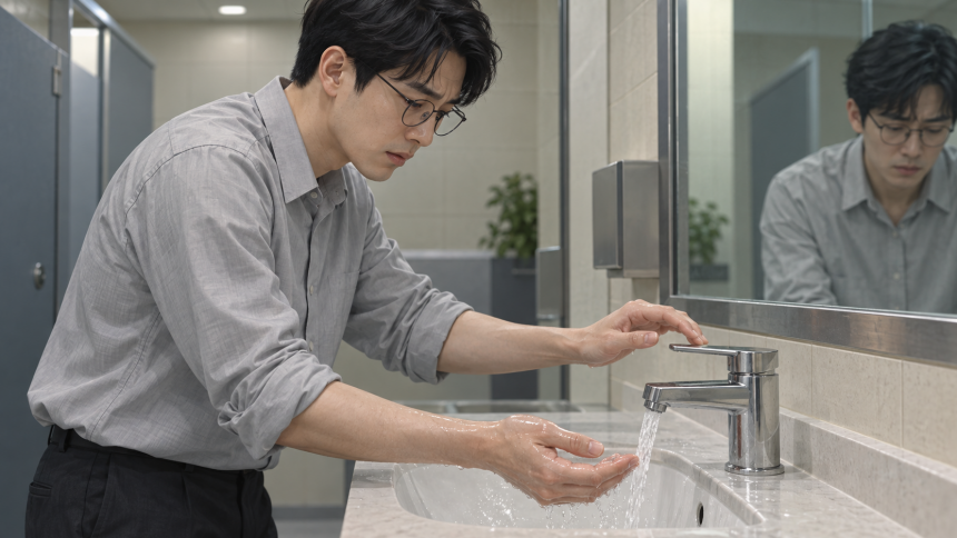 수도꼭지를 잠그는 순간