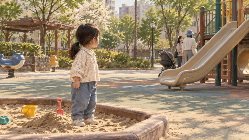 하늘색 모자를 찾던 아이