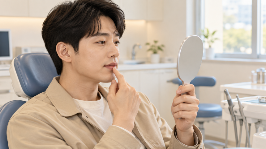 마취가 덜 풀린 입술처럼